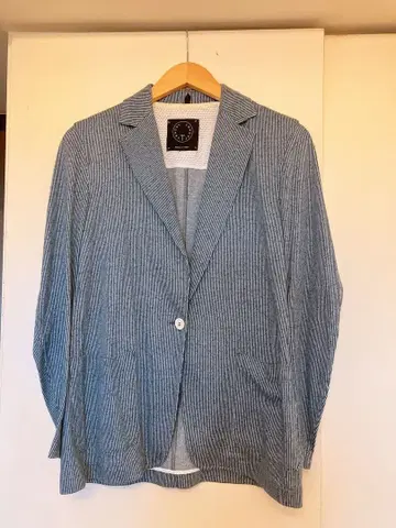 스카이블루 테일러드 자켓 이탈리아제