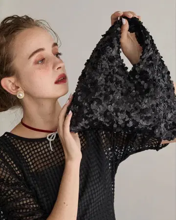 [ BONLECILL noir ] 결혼식 스팽글 숄더/핸드백