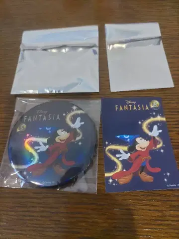 Disney FANTASIA 캔 배지와 씰 세트
