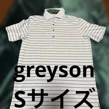GREYSON 스트라이프 스카이블루 골프 셔츠 S 사이즈