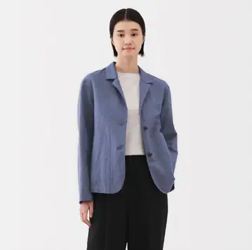 [ 미사용 새상품 ] 무인양품 여성 헴프 코튼 셔츠 자켓