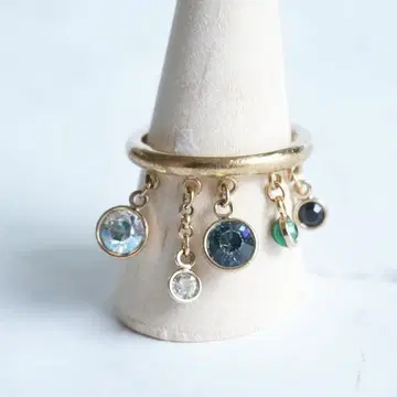 스와로브스키 멀티 컬러 반지