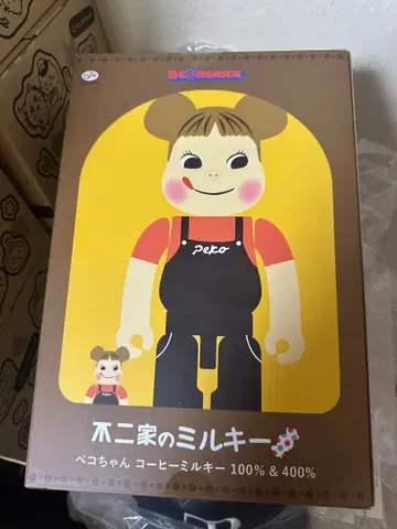 베어브릭 페코짱 커피 밀키 100%&400