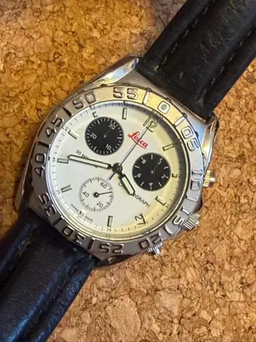 감사 가격 레어 Leica 라이카 쿼츠 크로노그래프 손목시계