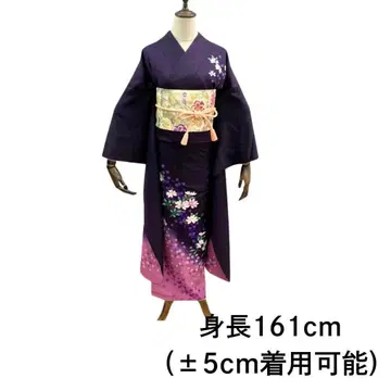 [새상품급] 후리소데 세트 성인식 고전 후리소데 보라색 194