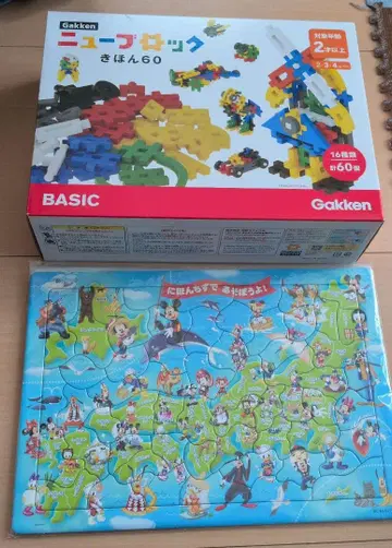 Gakken 뉴 블록 기본 60 메키메키 차일드 퍼즐 60pcs