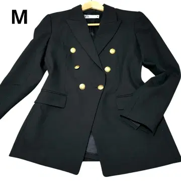 ZARA 골드 버튼 더블 네이비 블레이저 새상품급 M