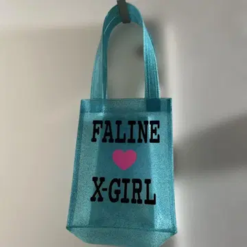 FALINE X-GIRL 토트백 투명 스카이블루