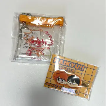 하이큐 지로리 라인 아트 미니 파우치 앞머리 클립 히나타 카게야마