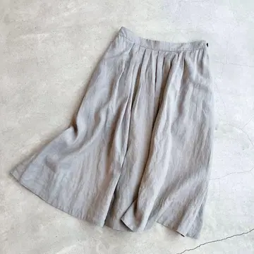 마가렛호웰/린넨 스커트 그레이 린넨 린넨