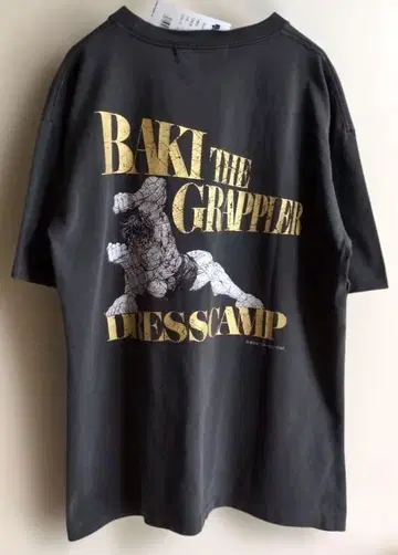 바키 DressCamp 스크래치 가공 프린트 티셔츠 블랙 L