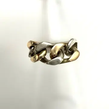 [새상품급] 체인 콤비 반지 +1 각인 K10 x 실버925 7호 5g