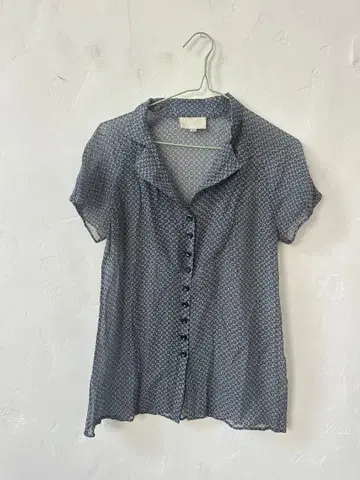 K's INTER WORKS 실크 100% 반팔 블라우스 퍼프 슬리브