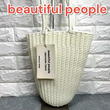 새상품급 beautiful people PVC 카고백 화이트 어깨