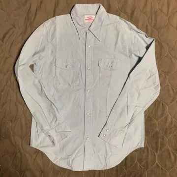 새상품급 Battenwear 스카이블루 긴팔 셔츠 USA제