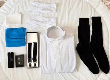 신랑 잡화 8종 세트 클라우디아 결혼식 셔츠 서스펜더 커프스