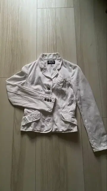 D&G 화이트 테일러드 자켓
