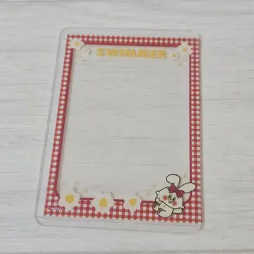 SWIMMER 체크 무늬 카드 케이스