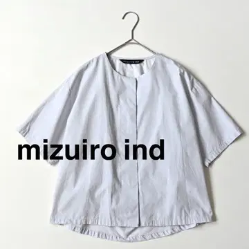 mizuiro ind 미즈이로 인드 백 개더 히요쿠 블라우스 숏 기장