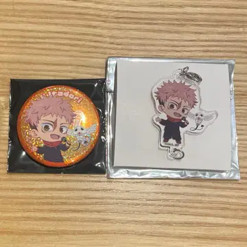 주술회전 이타도리 유우지 코가네와 함께 캔뱃지 아크릴 참