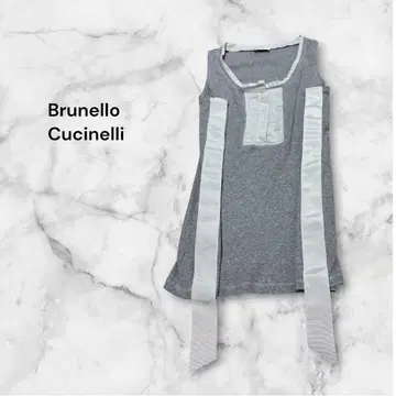 브루넬로쿠치넬리 슬리브리스 이소재 절개 고급 상의 컨디션 최상