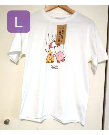 별의 커비 티셔츠 와돌디 L 푸푸푸프렌즈 화이트