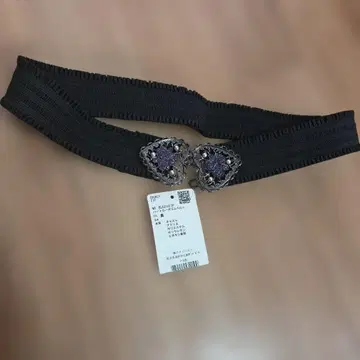 axes femme 포에틱 하트 로즈 밴딩 벨트 블랙