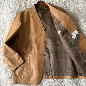 [ 미사용 택 포함 ] 폴스미스 가죽 양가죽 테일러드 자켓 2XL