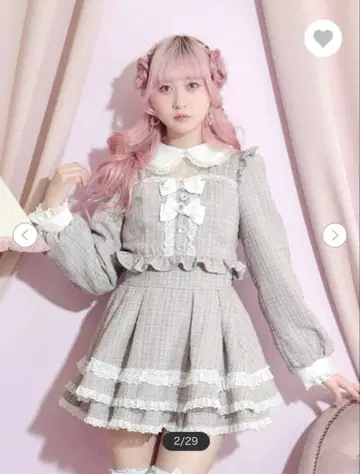 노에미 셋업 NOEMIE 지뢰계 고스로리 트위드