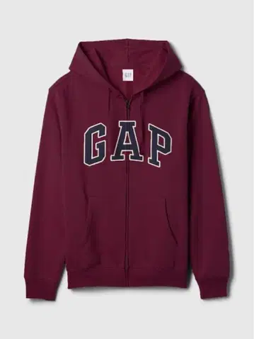 GAP 버건디 집업 후드티