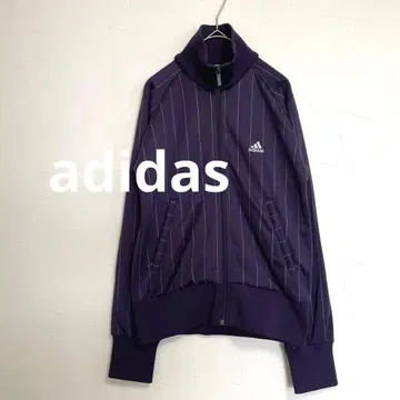 아디다스 adidas 트랙 자켓 퍼플 스트라이프 L