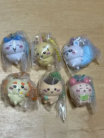 치이카와 마스코트 부착 비스킷 키링 6개 세트