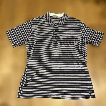 MARGARET HOWELL 네이비 스트라이프 피케 셔츠 L 새상품급