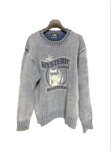 HYSTERIC GLAMOUR 오리지널 블루스 니트 남성용 L