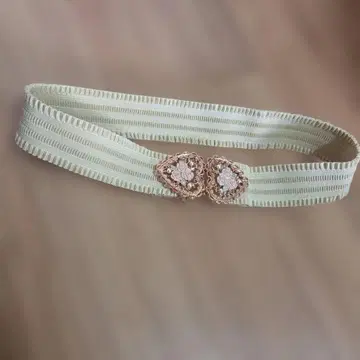 axes femme 포에틱 하트 로즈 밴딩 벨트 핑크