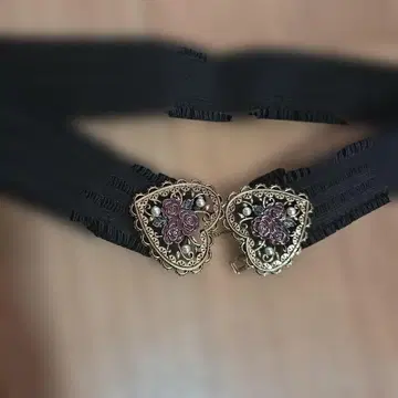 axes femme 포에틱 하트 로즈 밴딩 벨트 앤틱 골드