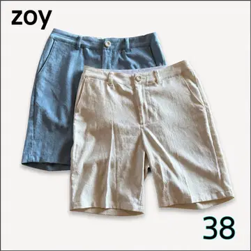 ZOY 여성용 골프 하프 팬츠 2세트 마 혼방 38 화이트 스카이블루