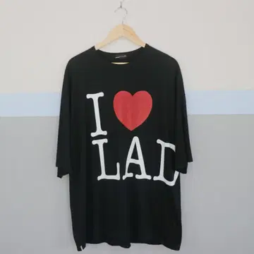LAD MUSICIAN I LOVE LAD 슈퍼 빅 T셔츠 블랙