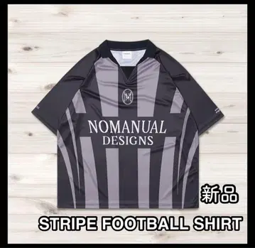 새상품 NOMANUAL STRIPE FOOTBALL 셔츠 축구 셔츠