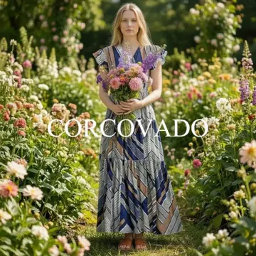 새상품급 CORCOVADO 체인 프린트 맥시 드레스 원피스