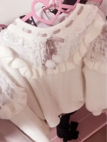 LIZLISA 스핀들 폼폼 니트