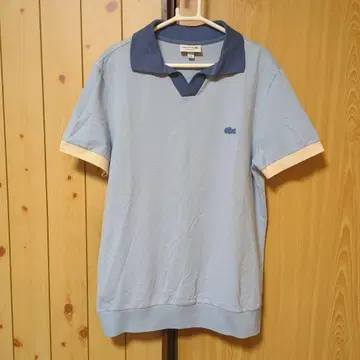 LACOSTE 스키퍼 넥 피케 셔츠 M 블루