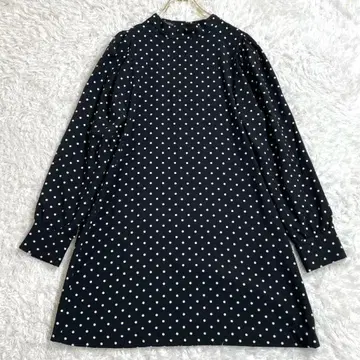 ZARA 미니 원피스 긴팔 도트 블랙 M