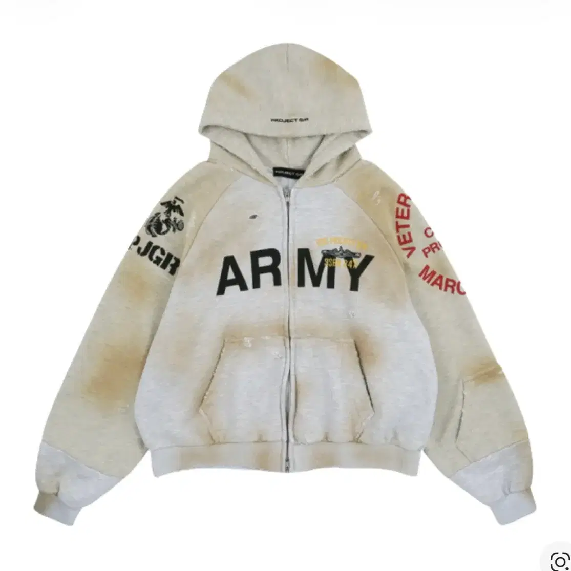 Only one item) Project GR Reversible laser-cut hooded zip-up