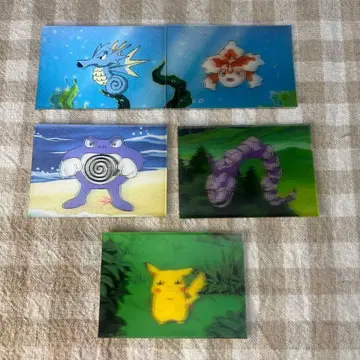 포켓몬 메이지 밀크 코코아 3D 카드 5장 (피카츄 등)