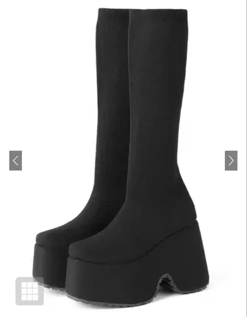 GRL 통굽 힐 삭스 롱 부츠[zr1469]