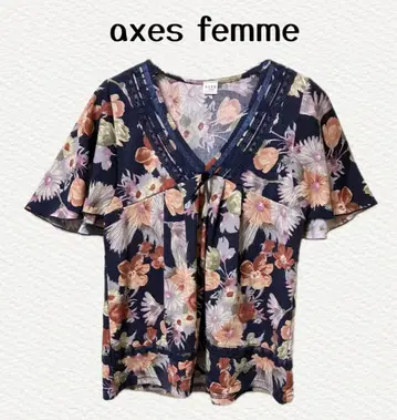 axes femme 엑시즈팜 꽃무늬 튜닉 상의 M