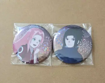 NARUTO 사스케 사쿠라 캔뱃지 애니카페 불꽃놀이 우치하 하루노 사쿠라