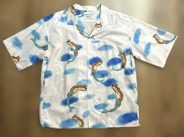 남녀 공용 니코앤드 x 츠모리치사토 인어 머메이드 오버 사이즈 셔츠