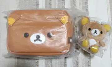 언제나 함께 리락쿠마 외출 파우치 봉제 인형 키링 미개봉 새상품